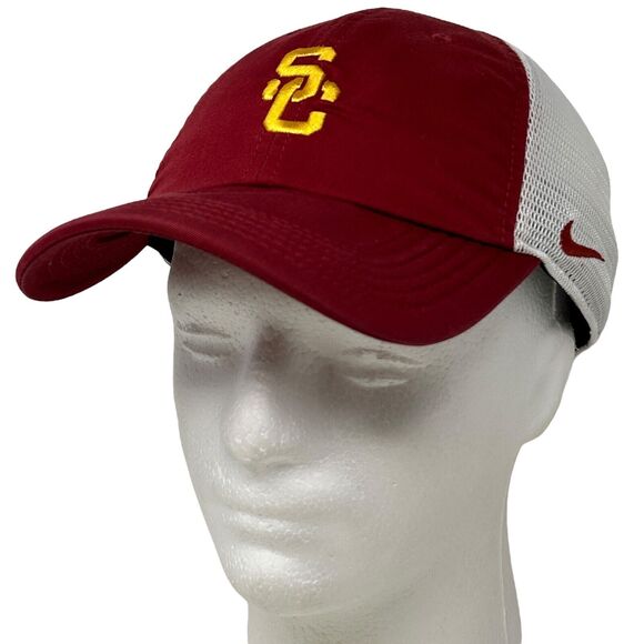 USC Trojans Trucker Hat Baseball Cap University California Nike Heritage86 Red - Picture 1 of 12